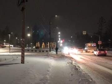 Город Елец потихоньку заметает снегом!