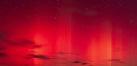 Северное сияние видели ночью в Липецкой области!