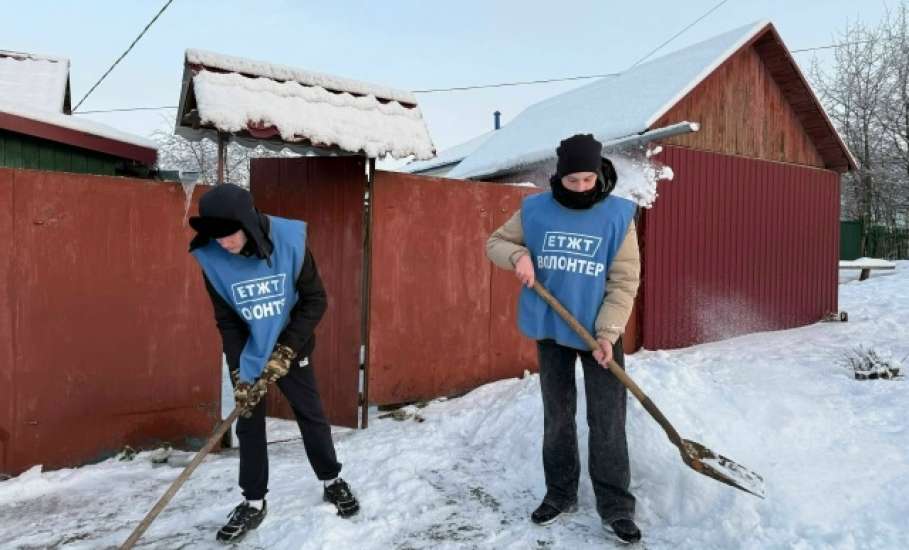 Добровольцы из елецких ссузов и вузов всегда готовы прийти на помощь нуждающимся, в том числе в уборке снега