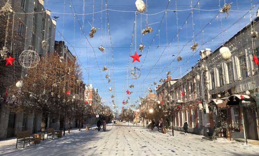 Фотопрогулка по городу Ельцу январским днём