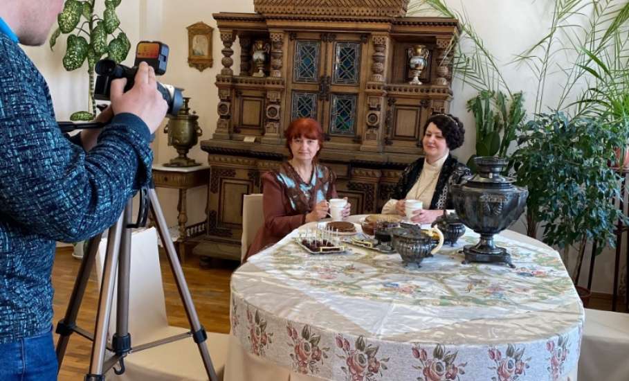 Съёмка Первого канала в Музее купечества и сословий