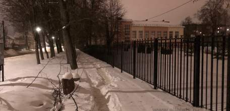 Почему в Ельце у школы не расчищен от снега тротуар?!