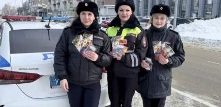 В Липецкой области сотрудники Госавтоинспекции поздравляли водителей с Днём защитника Отечества!