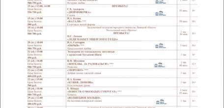 Афиша драмтеатра &laquo;Бенефис&raquo; на март 2026 года