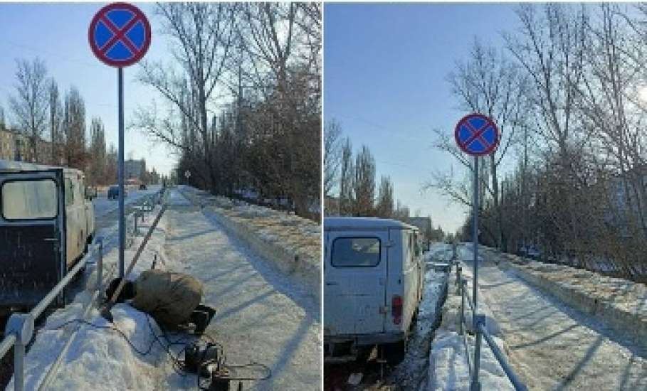 В Ельце продолжается установка новых дорожных знаков