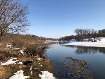 Вода на реке Сосна не поднялась вообще