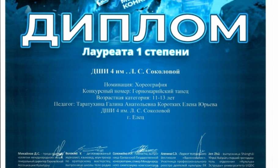 Поздравляем воспитанников хореографического отделения с победой и получением звания лауреата 1 степени в Международном конкурсе-фестивале &laquo;СнегоWEEK&raquo;