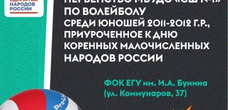 В Ельце пройдёт первенство по волейболу