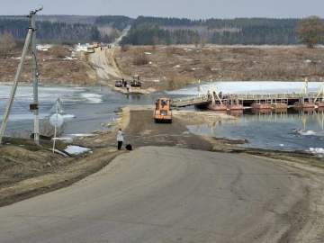 В целях безопасности временно убрали понтонный мост через Дон на автодороге Стебаево &ndash; Задонск &ndash; Долгоруково в районе Замятино