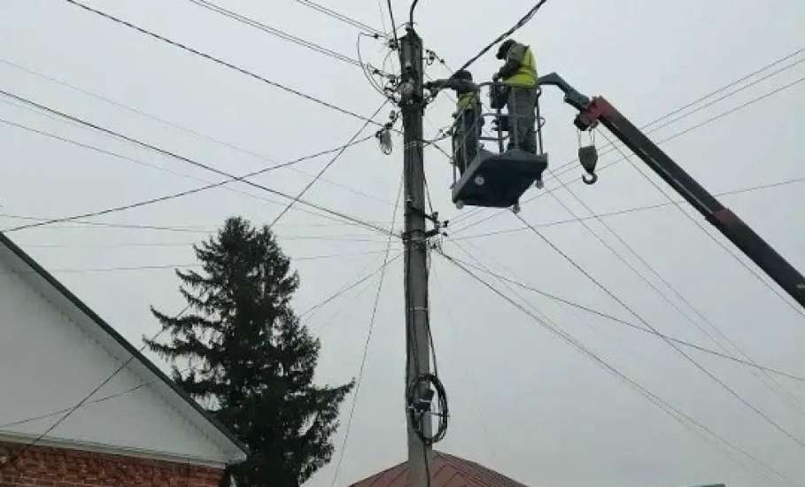 Новые адреса в Ельце восстановления уличного освещения