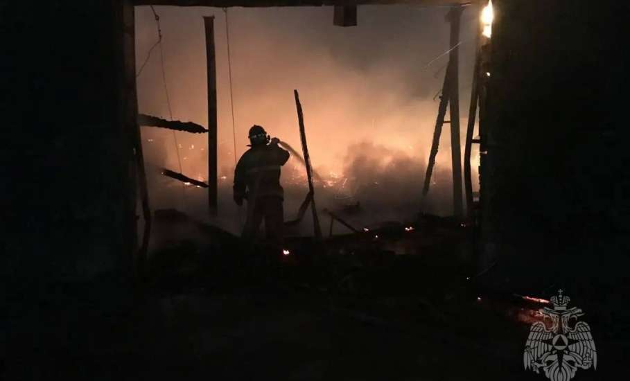 6000 кур сгорели в селе Донском Задонского района!