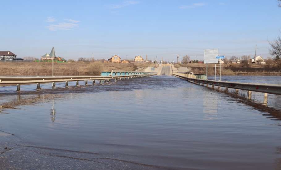 В Елецком районе полностью затопило мост!