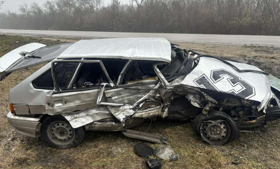 В Елецком районе в столкновении с иномаркой пострадали три пассажира и водитель ВАЗа