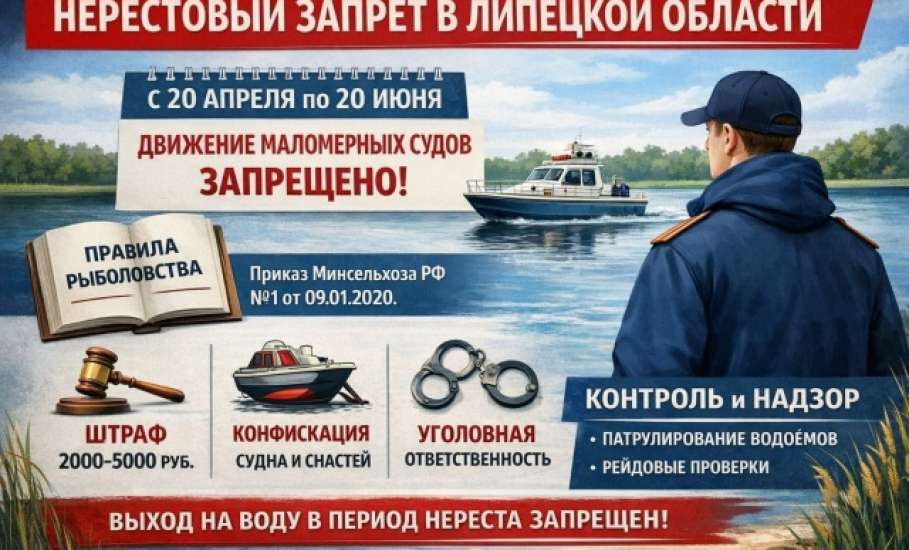 О введении ограничений в период нереста в Липецкой области