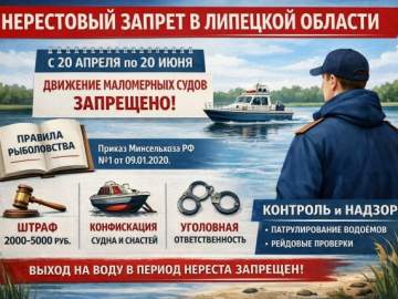 О введении ограничений в период нереста в Липецкой области