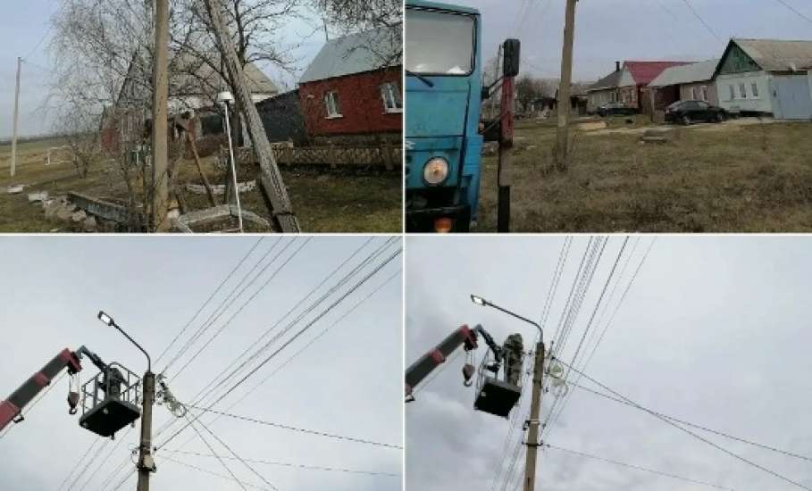 В Ельце продолжают восстанавливать уличное освещение
