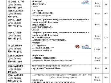 Репертуар драмтеатра &laquo;Бенефис&raquo; в Ельце на май и начало июня