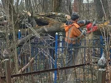 На старом городском кладбище продолжается уборка