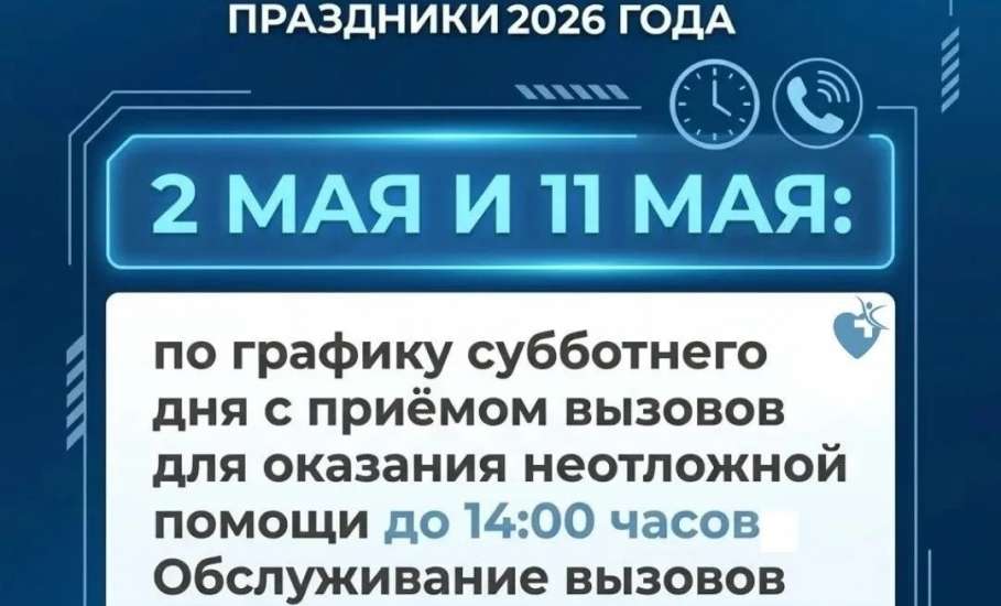 График работы медучреждений Липецкой области на майские праздники 2026