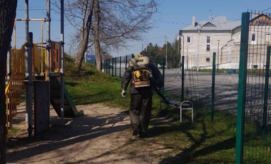 Сегодня в Ельце на лыжной базе уничтожали клещей