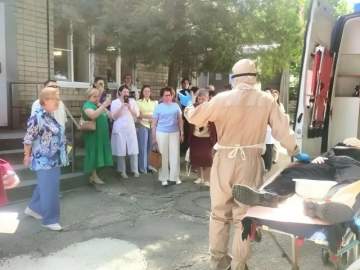 В Елецкой городской клинической больнице им. Н. А. Семашко прошли учения по противодействию холере!