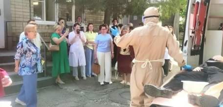 В Елецкой городской клинической больнице им. Н. А. Семашко прошли учения по противодействию холере!