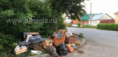 Печальная картина сложилась по улице Льва Толстого с вывозом мусора!