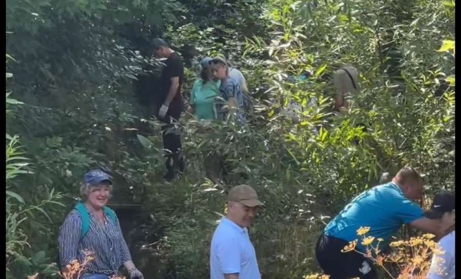 Сегодня на берегах ручья Лучок проходит субботник