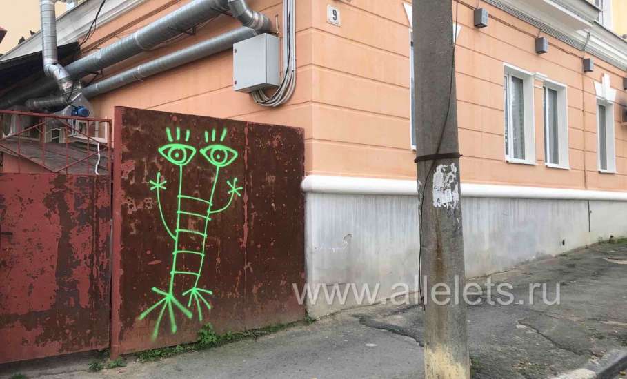 В Ельце появился новый стрит-арт в центре города
