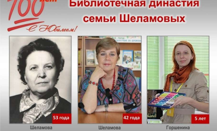 БИБЛИОТЕЧНОЙ ДИНАСТИИ СЕМЬИ ШЕЛАМОВЫХ 100 ЛЕТ!