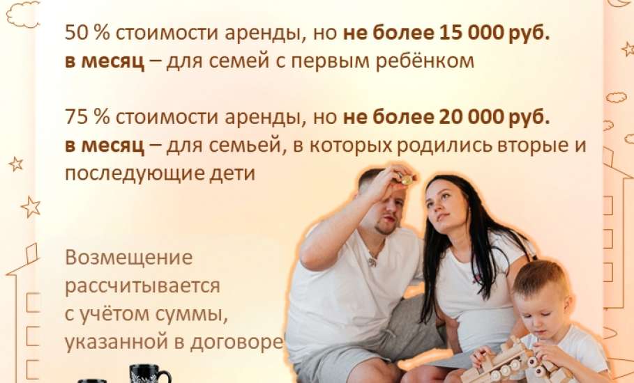 Молодые семьи, чей ребенок родился после 1 января 2025 года, могут получить компенсацию за аренду жилья &mdash; до 15 000 или 20 000 рублей ежемесячно.