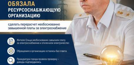 Прокуратура  обязала ресурсоснабжающую организацию сделать перерасчет необоснованно завышенной платы за электроснабжение жителю Ельца
