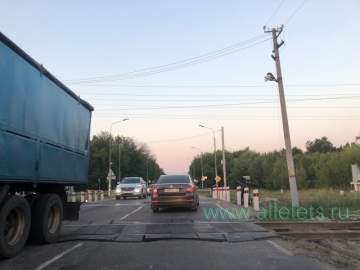 В Ельце ожидаются проблемы при проезде через жд.пути в районе Телегино по Орловскому шоссе