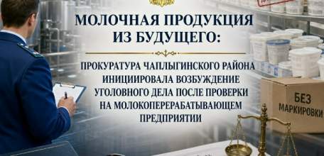 Молочная продукция из будущего: прокуратура Чаплыгинского района инициировала возбуждение уголовного дела после проверки на молокоперерабатывающем предприятии