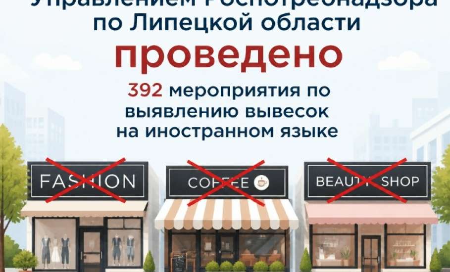 В Липецкой области продолжается борьба с вывесками на иностранном языке