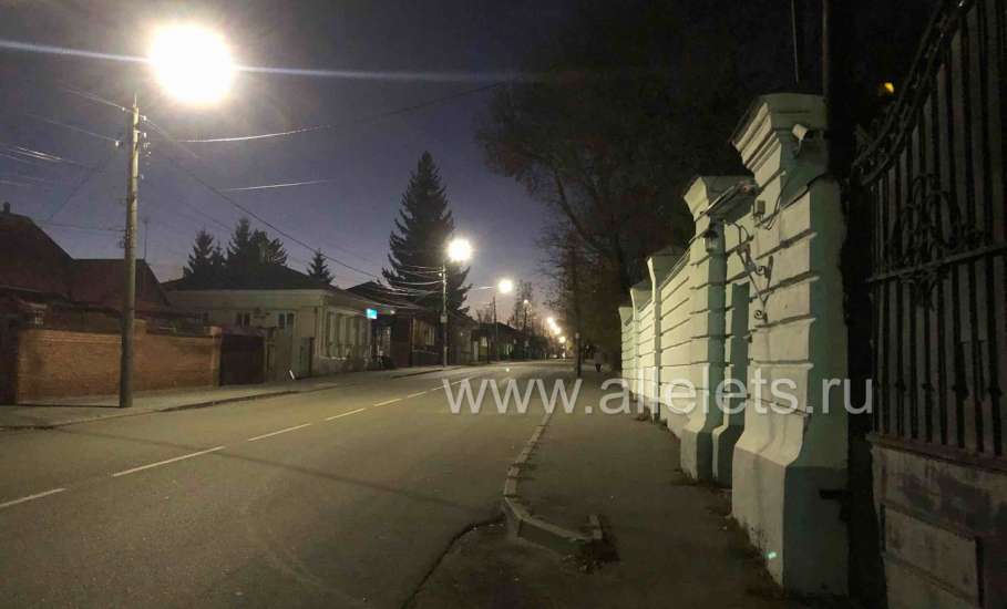 Уличное освещение восстановлено в центральной части Ельца