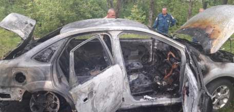 Загорание автомобиля в Елецком районе