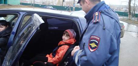 В Елецком районе сотрудники ГИБДД выявляли водителей, нарушающих правила перевозки детей