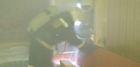 Загорание в квартире в г. Елец