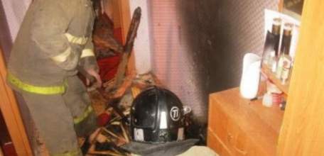 Ночью в пос. ТЭЦ произошло загорание квартиры