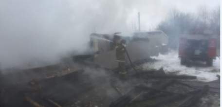 Загорание дома в Елецком районе