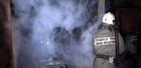 Загорание гаража в Елецком районе