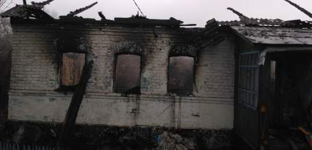 Загорание дома в Елецком районе