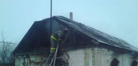 Загорание дома в г. Елец