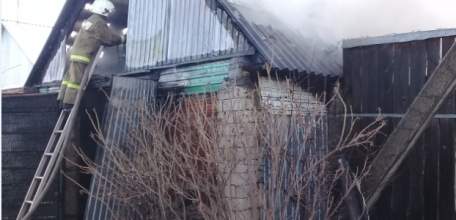 Загорание гаража в г. Елец