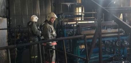 Задымление в производственном здании цеха полимерных изделий в г. Елец