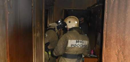 Загорание квартиры в г. Елец