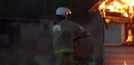 Загорание сарая в г. Елец