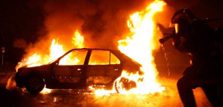 Загорание автомобиля в г. Елец