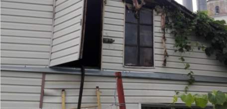 Загорание дома в г. Елец